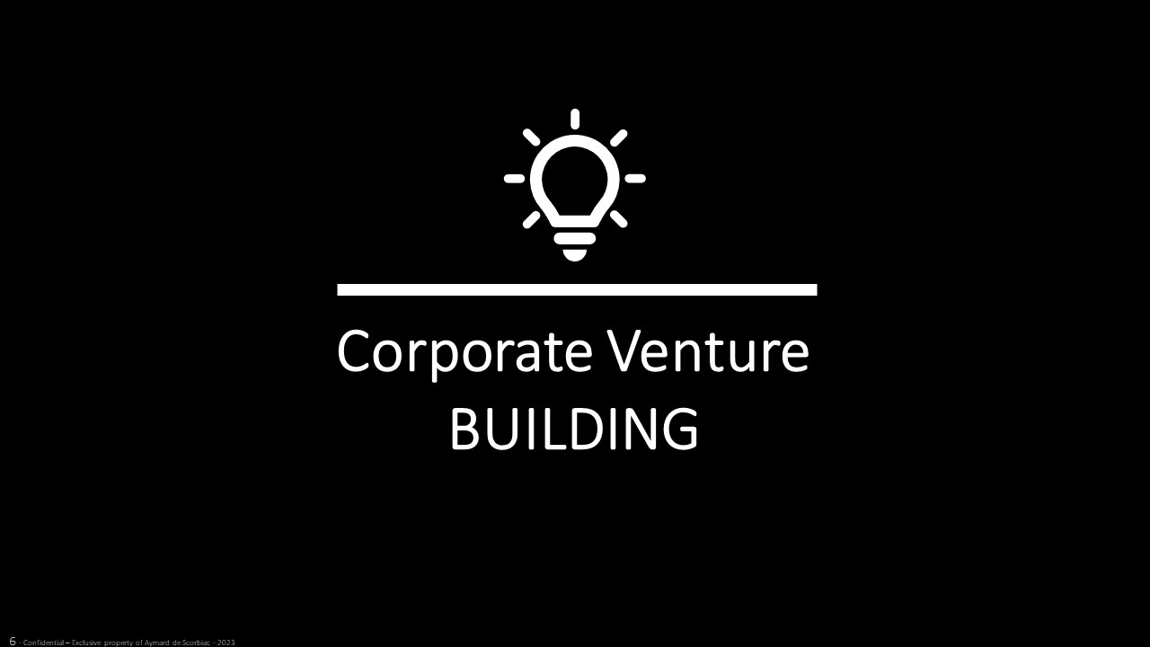 Section slide “Corporate Venture Building”